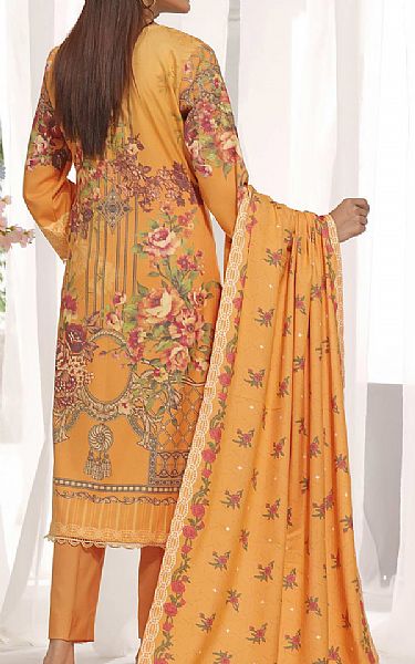 Vs Textile Dull Orange Dhanak Suit | Pakistani Winter Dresses- Image 2