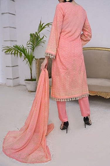 Vs Textile Light Coral Dhanak Suit | Pakistani Winter Dresses- Image 2