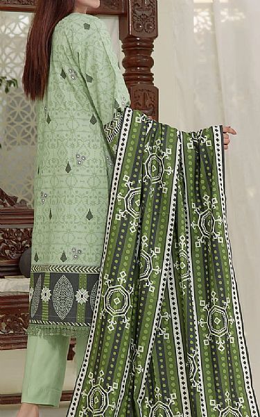Vs Textile Light Green Dhanak Suit | Pakistani Winter Dresses- Image 2