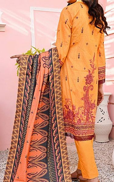 Vs Textile Pastel Orange Dhanak Suit | Pakistani Winter Dresses- Image 2