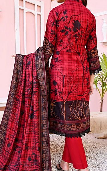 Vs Textile Scarlet Dhanak Suit | Pakistani Winter Dresses- Image 2