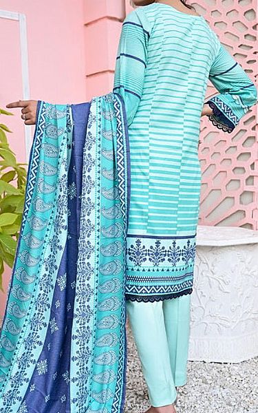 Vs Textile Light Turquoise Dhanak Suit | Pakistani Winter Dresses- Image 2