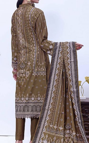 Vs Textile Dark Taupe Shimmery Suit | Pakistani Winter Dresses- Image 2