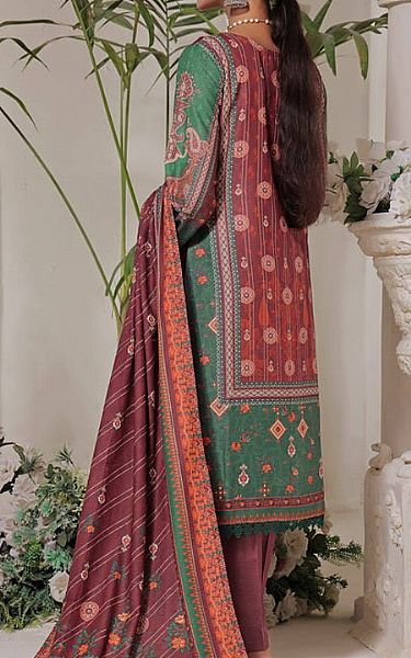 Vs Textile Wine Karandi Suit | Pakistani Winter Dresses- Image 2