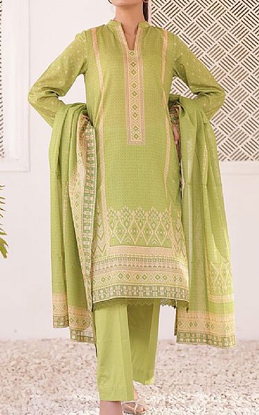 Vs Textile Olive Green Lawn Suit | Pakistani Lawn Dress in USA- Image 1