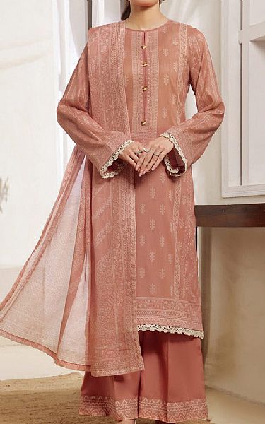 Vs Textile Salmon Lawn Suit | Pakistani Lawn Dress in USA- Image 1