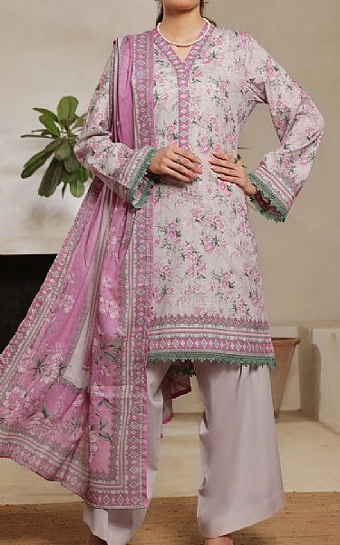 Vs Textile Pastel Grey/Pink Lawn Suit | Pakistani Lawn Dress in USA- Image 1