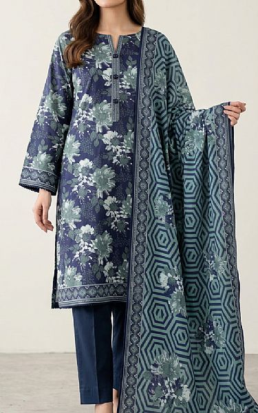 Vs Textile Navy Blue Lawn Suit | Pakistani Lawn Dress in USA- Image 1