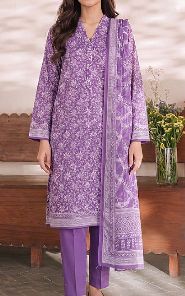 Vs Textile Dusty Purple/Off White Lawn Suit | Pakistani Lawn Dress in USA- Image 1