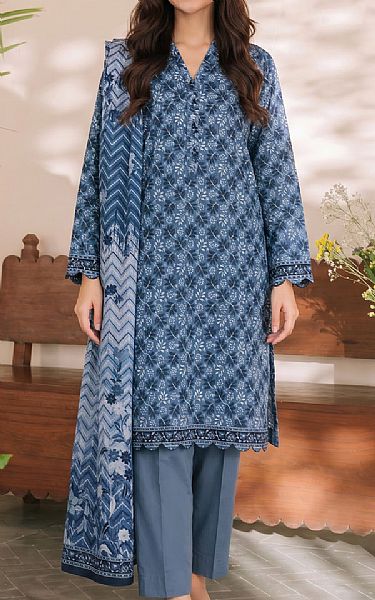 Vs Textile Dusk Blue Lawn Suit | Pakistani Lawn Dress in USA- Image 1