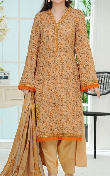 Vs Textile Fawn Lawn Suit | Pakistani Lawn Dress in USA- Image 1