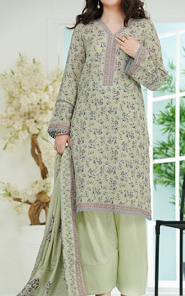 Vs Textile Sage Green Lawn Suit | Pakistani Lawn Dress in USA- Image 1
