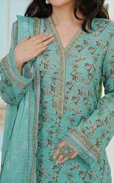 Vs Textile Light Sea Green Lawn Suit | Pakistani Lawn Dress in USA- Image 2