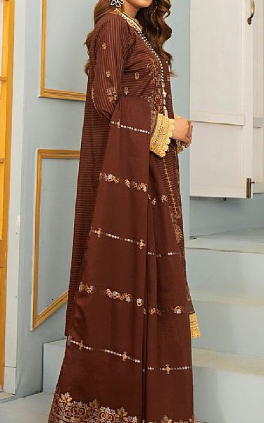 Vs Textile Brown Lawn Suit | Pakistani Lawn Dress in USA- Image 2