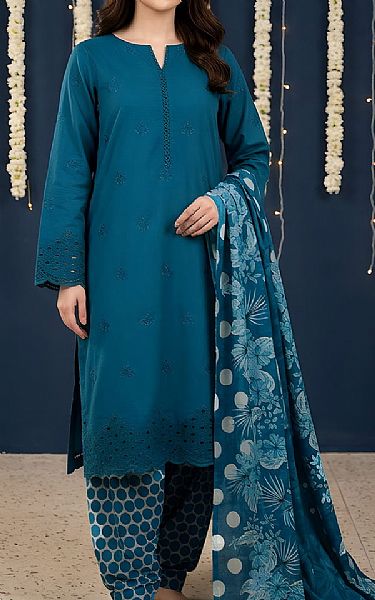 Vs Textile Teal Blue Lawn Suit | Pakistani Lawn Dress in USA- Image 2