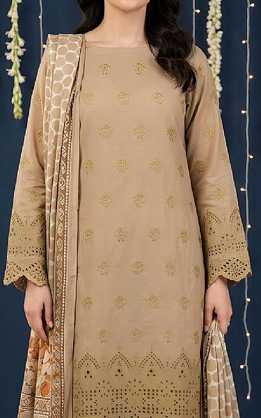 Vs Textile Beige Lawn Suit | Pakistani Lawn Dress in USA- Image 2