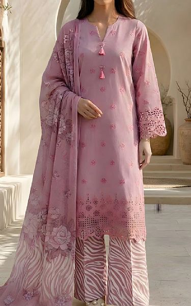 Vs Textile Pink Flare Lawn Suit | Pakistani Lawn Dress in USA- Image 1
