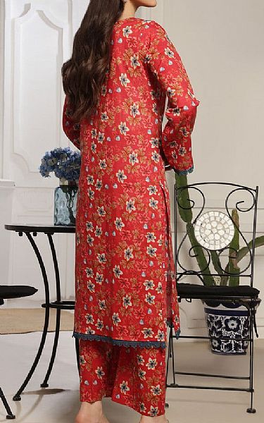 Vs Textile Persian Red Lawn Suit (2 pcs) | Pakistani Lawn Dress in USA- Image 2