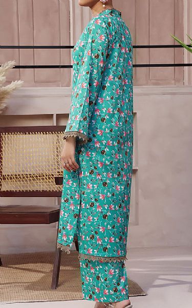 Vs Textile Teal Lawn Suit (2 pcs) | Pakistani Lawn Dress in USA- Image 2