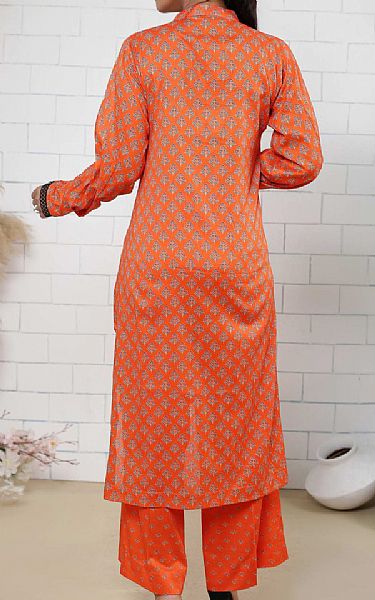 Vs Textile Safety Orange Lawn Suit (2 pcs) | Pakistani Lawn Suits- Image 2