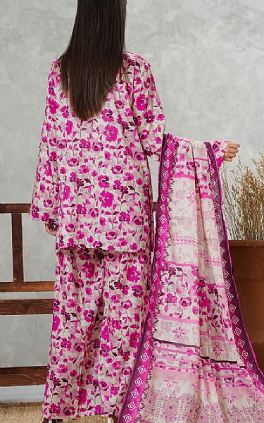 Vs Textile Ivory/Dark Pink Lawn Suit | Pakistani Lawn Dress in USA- Image 2