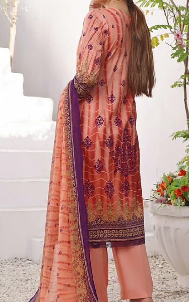 Vs Textile Peach Lawn Suit | Pakistani Lawn Dress in USA- Image 2