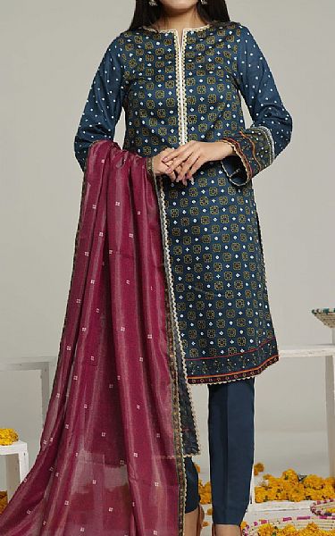 Vs Textile Pickled Bluewood Lawn Suit | Pakistani Lawn Suits- Image 1