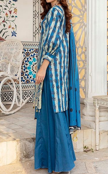 Vs Textile Denim Blue Khaddar Suit | Pakistani Winter Dresses- Image 2