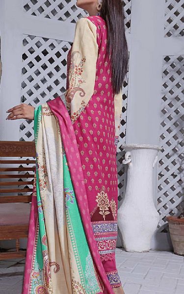 Vs Textile Tulip Pink Khaddar Suit | Pakistani Winter Dresses- Image 2