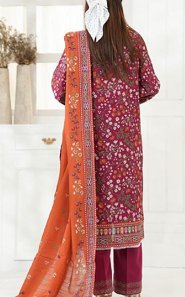 Vs Textile Wine Red Khaddar Suit | Pakistani Winter Dresses in USA- Image 2