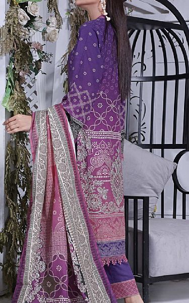 Vs Textile Grape Khaddar Suit | Pakistani Winter Dresses- Image 2