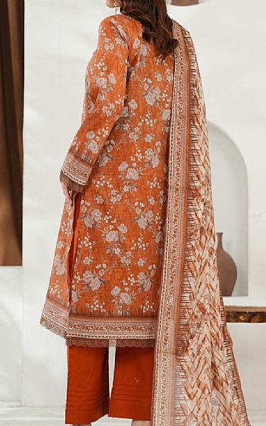 Vs Textile Rust Lawn Suit | Pakistani Lawn Dress in USA- Image 2