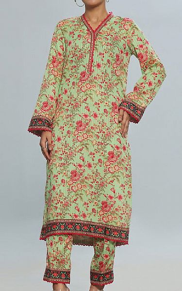 Vs Textile Light Green Lawn Suit (2 pcs) | Pakistani Lawn Dress in USA- Image 1