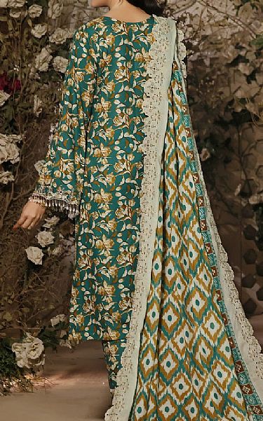 Vs Textile Emerald Green Lawn Suit | Pakistani Lawn Suits- Image 2