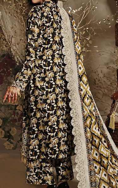 Vs Textile Black/Golden Lawn Suit | Pakistani Lawn Suits- Image 2