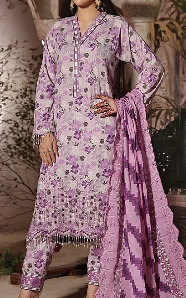 Vs Textile Lilac Lawn Suit | Pakistani Lawn Suits- Image 1