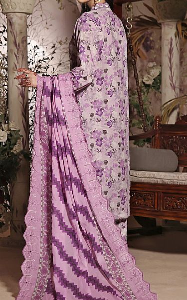 Vs Textile Lilac Lawn Suit | Pakistani Lawn Suits- Image 2