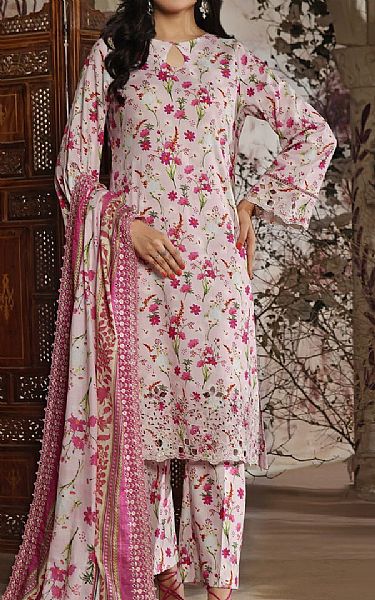 Vs Textile Light Pink Lawn Suit | Pakistani Lawn Suits- Image 1