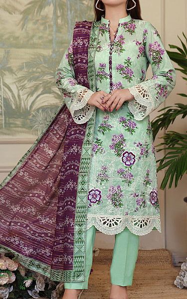 Vs Textile Aqua Lawn Suit | Pakistani Lawn Dress in USA- Image 1