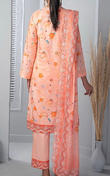 Vs Textile Peach Lawn Suit | Pakistani Lawn Dress in USA- Image 2