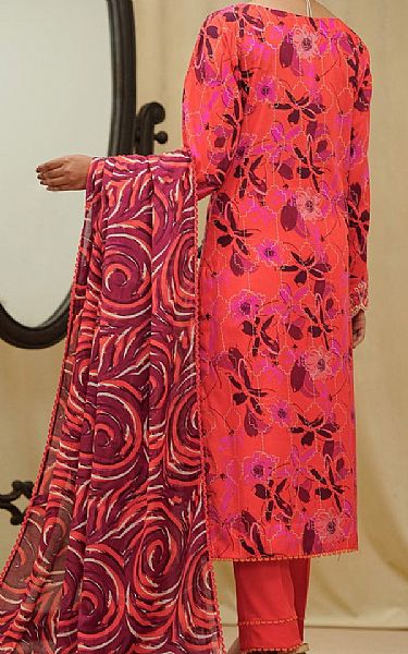 Vs Textile Carmine Pink Lawn Suit | Pakistani Lawn Dress in USA- Image 2