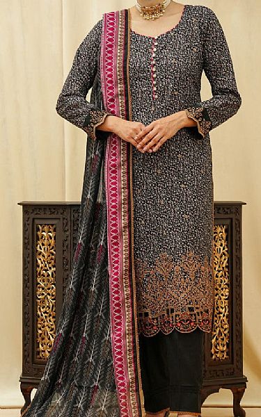 Vs Textile Black Lawn Suit | Pakistani Lawn Dress in USA- Image 1