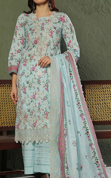 Vs Textile Light Blue Lawn Suit | Pakistani Lawn Dress in USA- Image 1