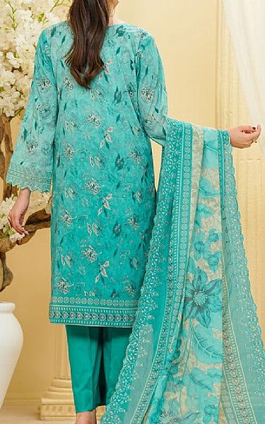 Vs Textile Teal Lawn Suit | Pakistani Lawn Dress in USA- Image 2