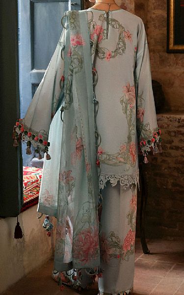 Zaha Cadet Blue Lawn Suit | Pakistani Lawn Dress in USA- Image 2