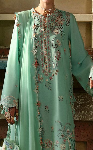 Zaha Aqua Lawn Suit | Pakistani Lawn Dress in USA- Image 2