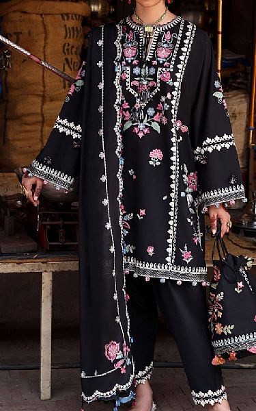 Zaha Black Lawn Suit | Pakistani Lawn Dress in USA- Image 1