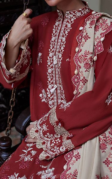 Zaha Persian Plum Khaddar Suit | Pakistani Winter Dresses- Image 2