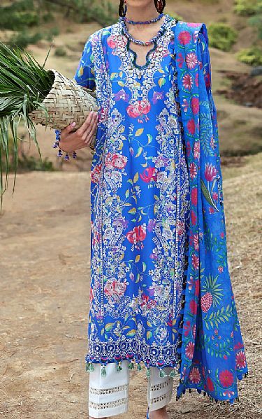 Zaha Blue Lawn Suit | Pakistani Lawn Dress in USA- Image 1