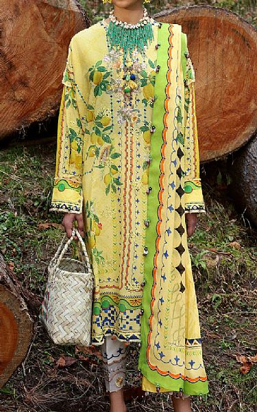 Zaha Lemon Lawn Suit | Pakistani Lawn Dress in USA- Image 1